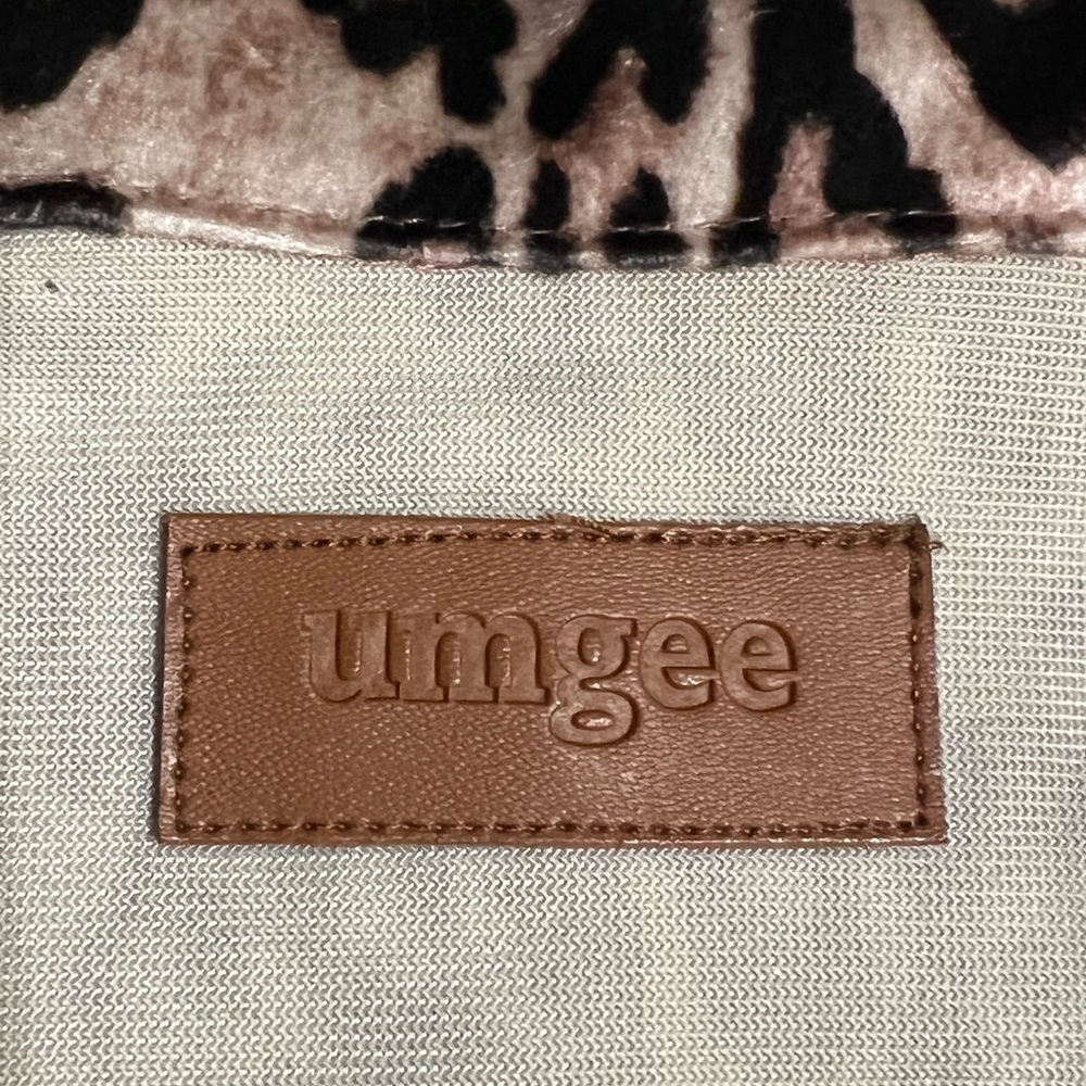 NWT Umgee Pink Button-Down Shirt Quilted Texture Leopard Print Accents Size Sm - Picture 7 of 10